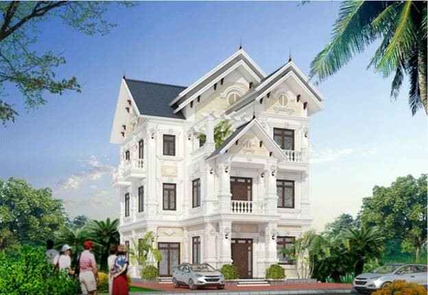 trang trí biệt thự 3 tầng tân cổ điển