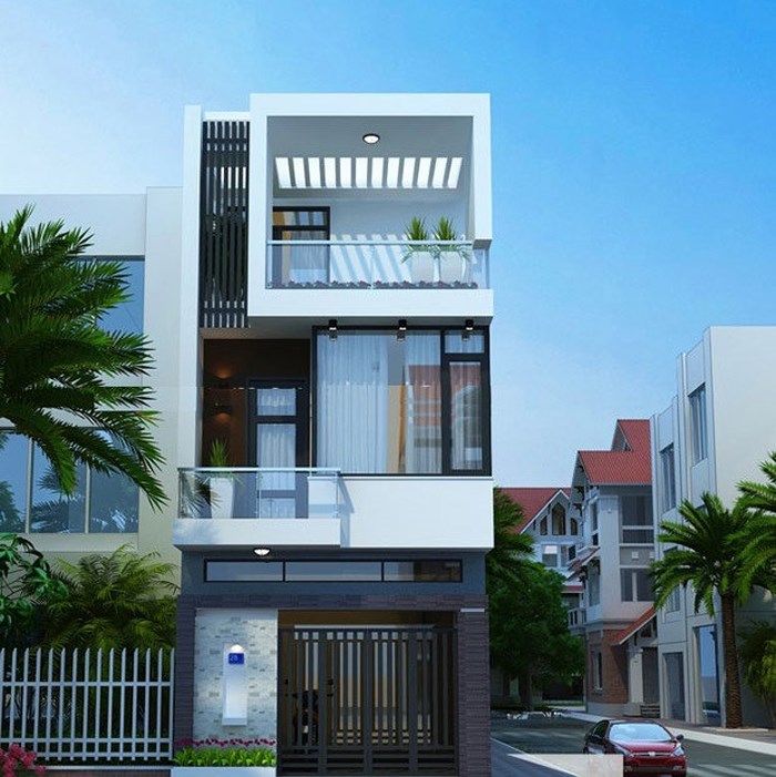nhà ống 2 tầng 1 tum