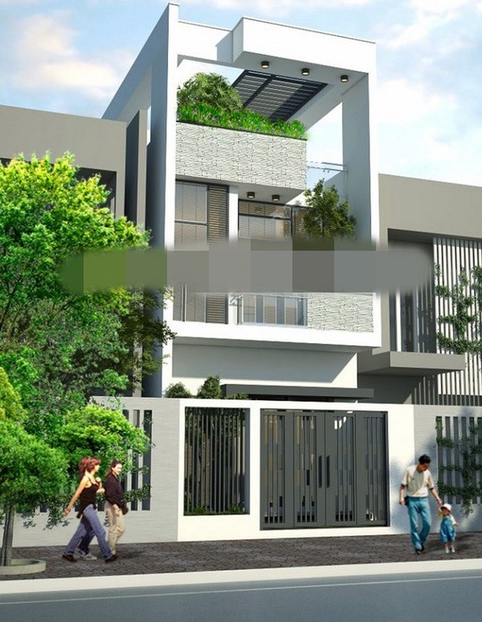 nhà phố 2 tầng 1 tum