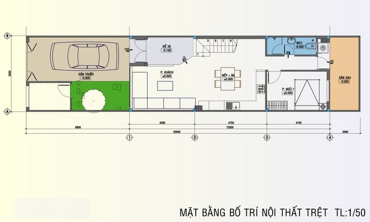nhà phố 3 tầng