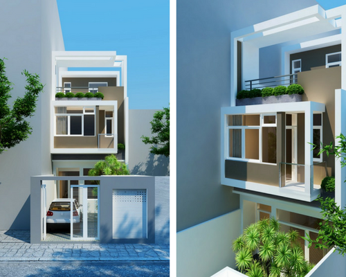 nhà phố 3 tầng