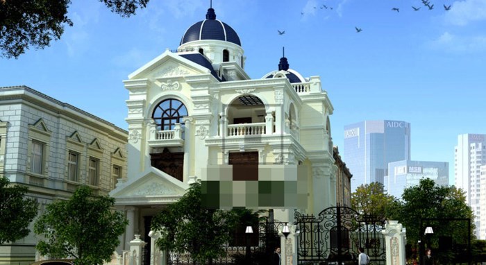 Mẫu biệt thự lâu đài cổ điển