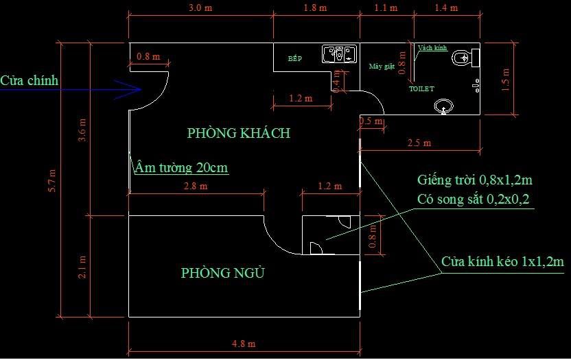 Cải tạo căn hộ thuê 31m2
