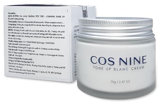 kem dưỡng trắng nâng tông lành tính Cos Nine Tone Up Blanc Cream