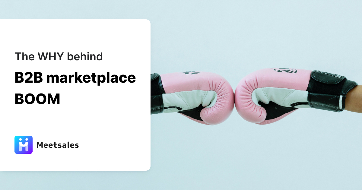 Why B2B marketplaces are popular represented by a graphic with boxer gloves