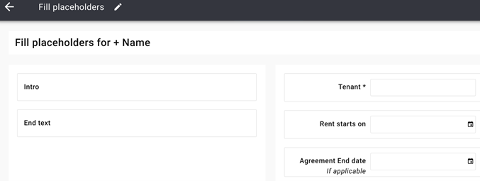 Fill placeholders. Triggre no-code app builder.