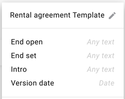 Rental agreement template. Triggre no-code app builder.