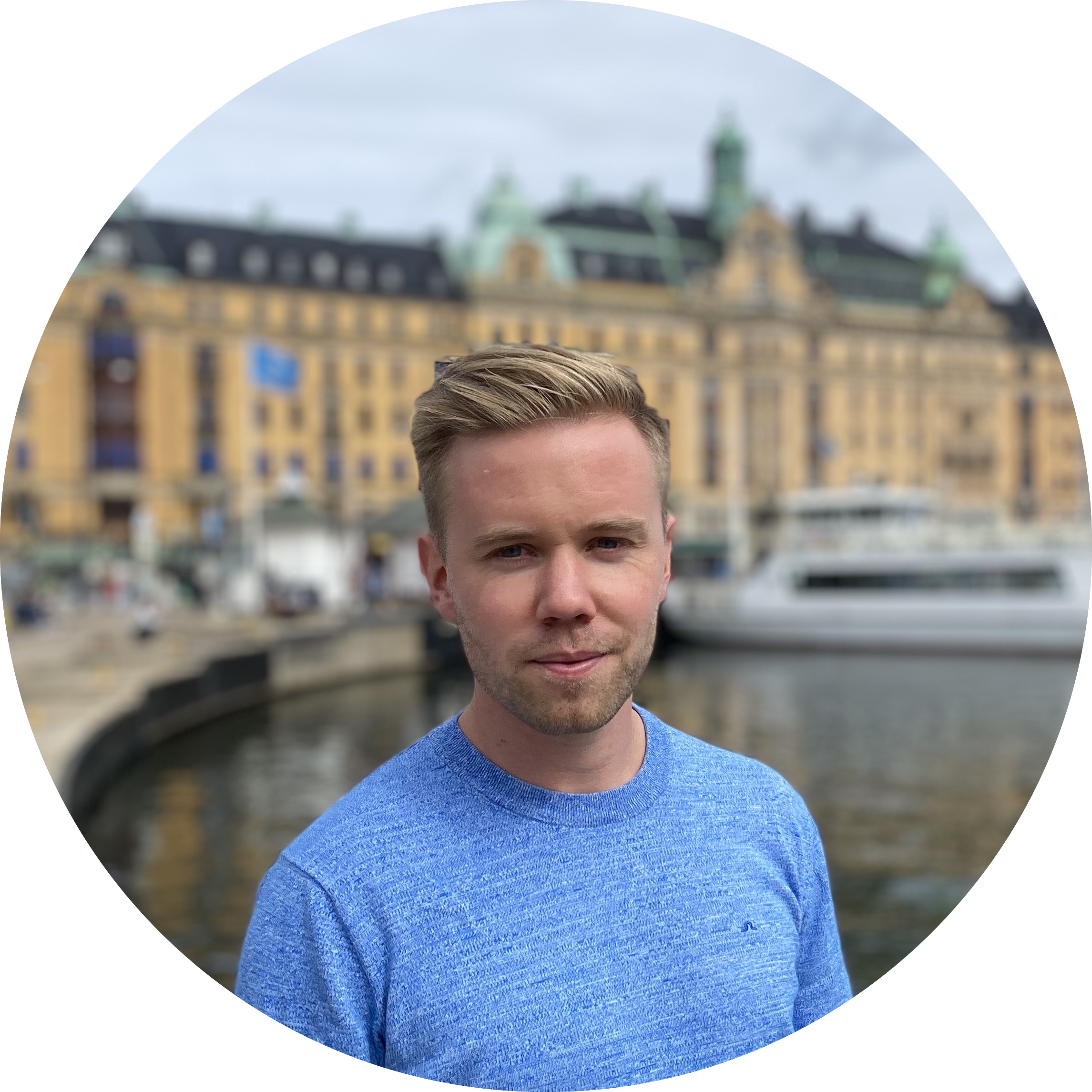 person with city background