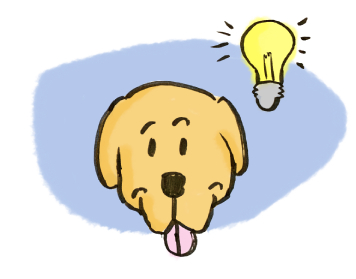 Dog with an idea