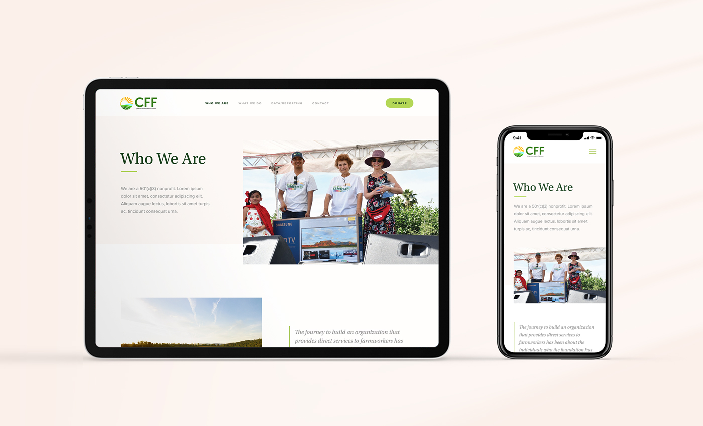 Tablet and mobile responsive website design