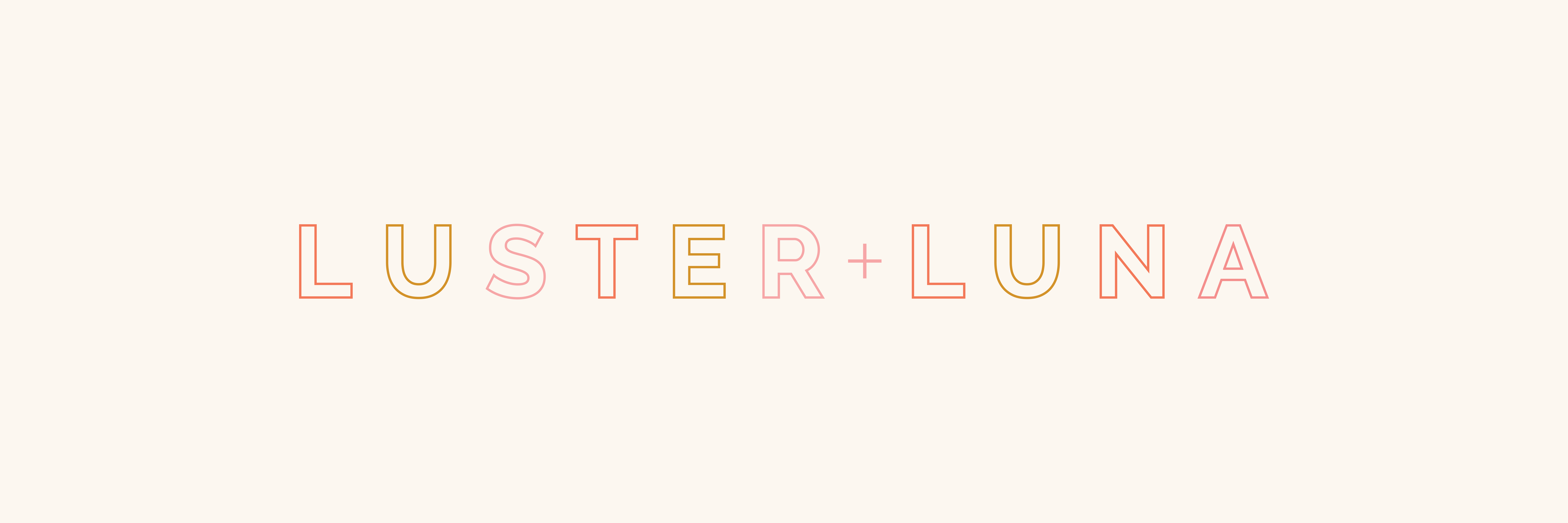Luster + Luna logo animation