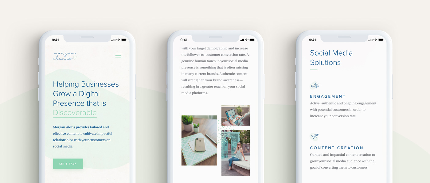 Mobile website design