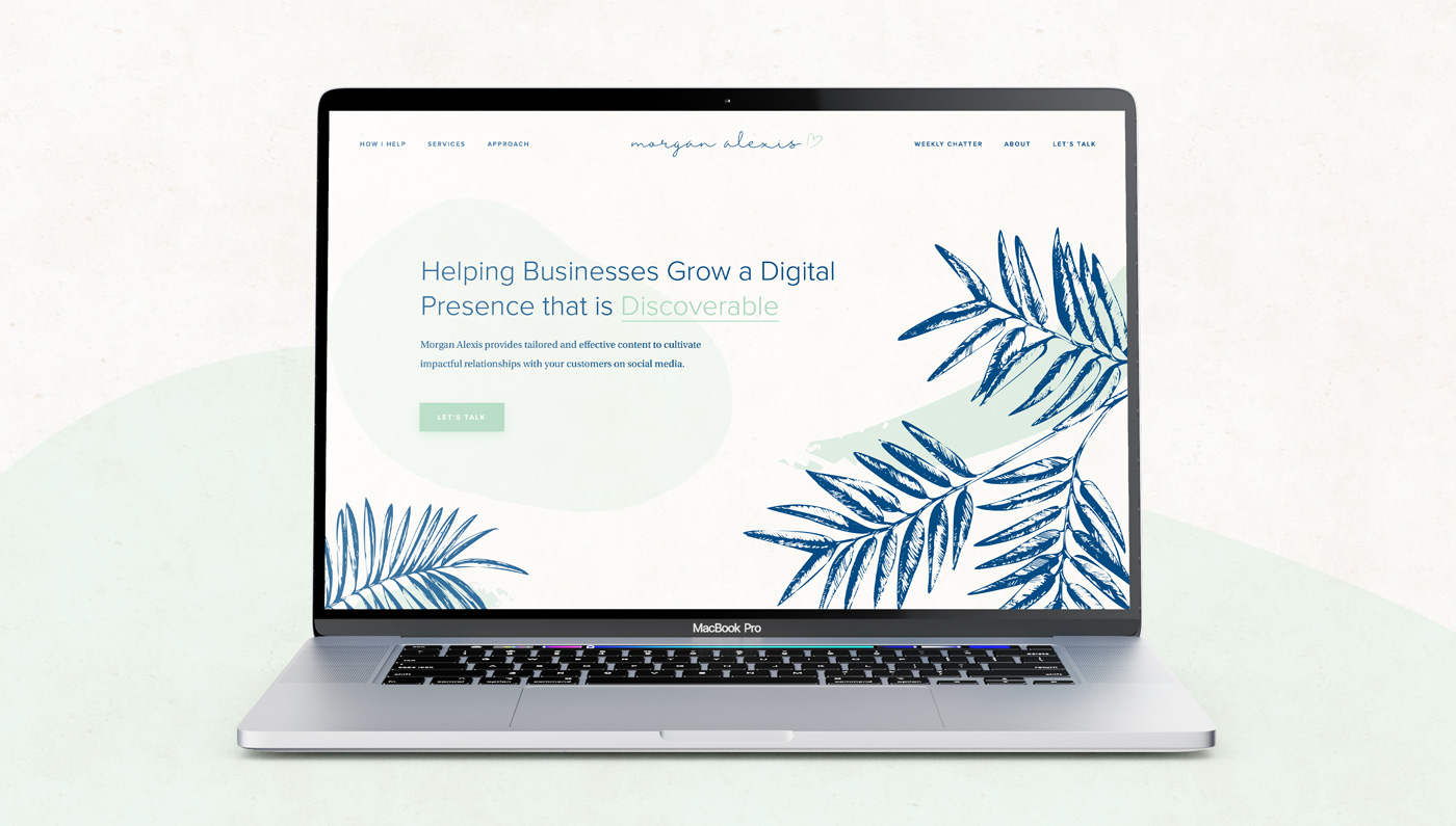Morgan Alexis Social homepage design