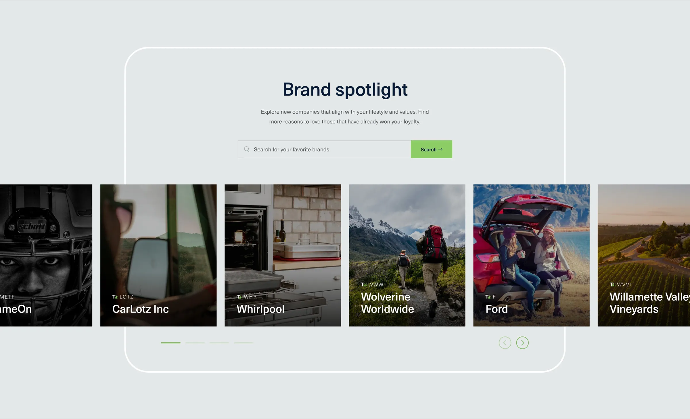 Brands carousel