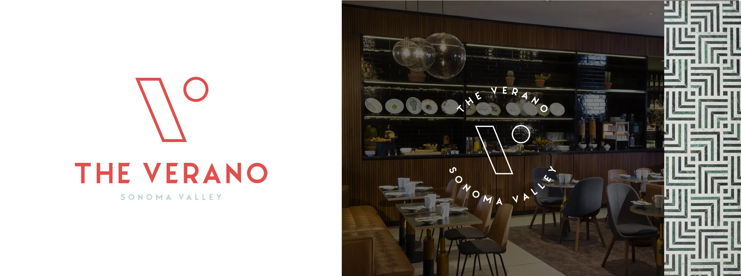 The Verano hotel concept logo design