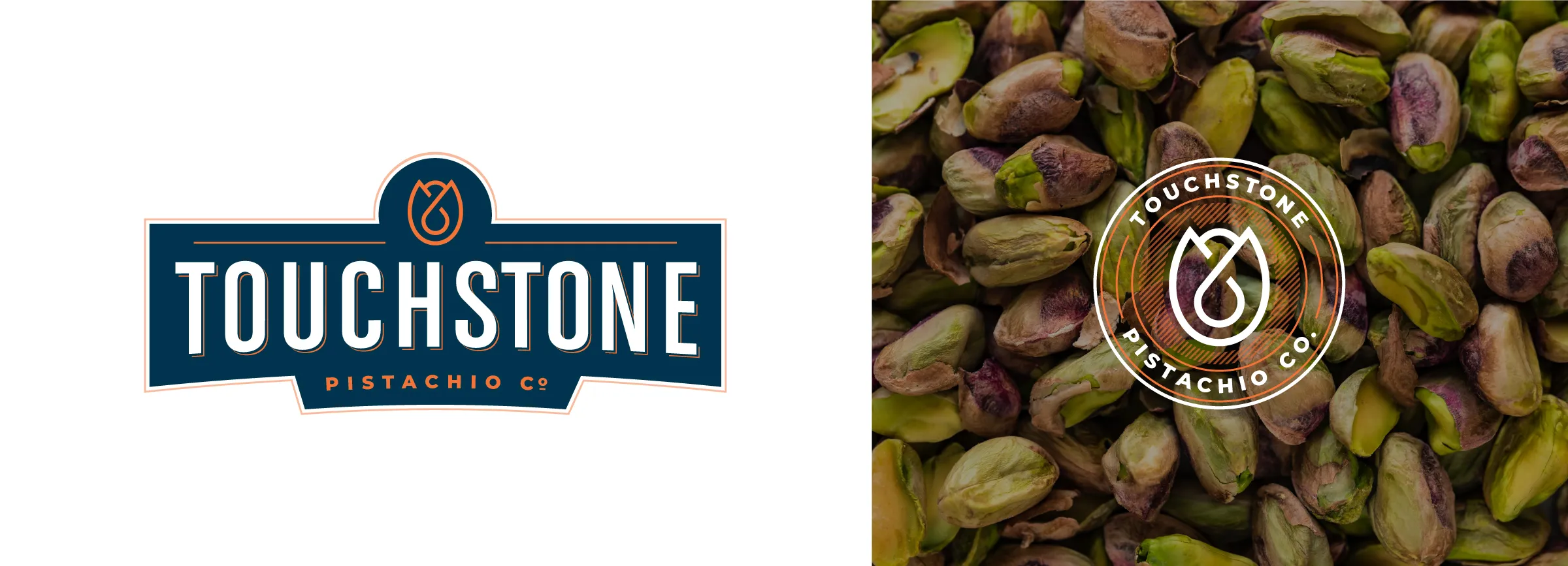 Touchstone Pistachio Co brand identity design