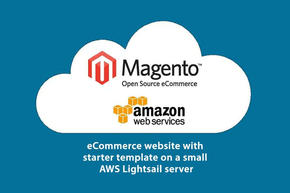 eCommerce website with starter template on a small AWS Lightsail server