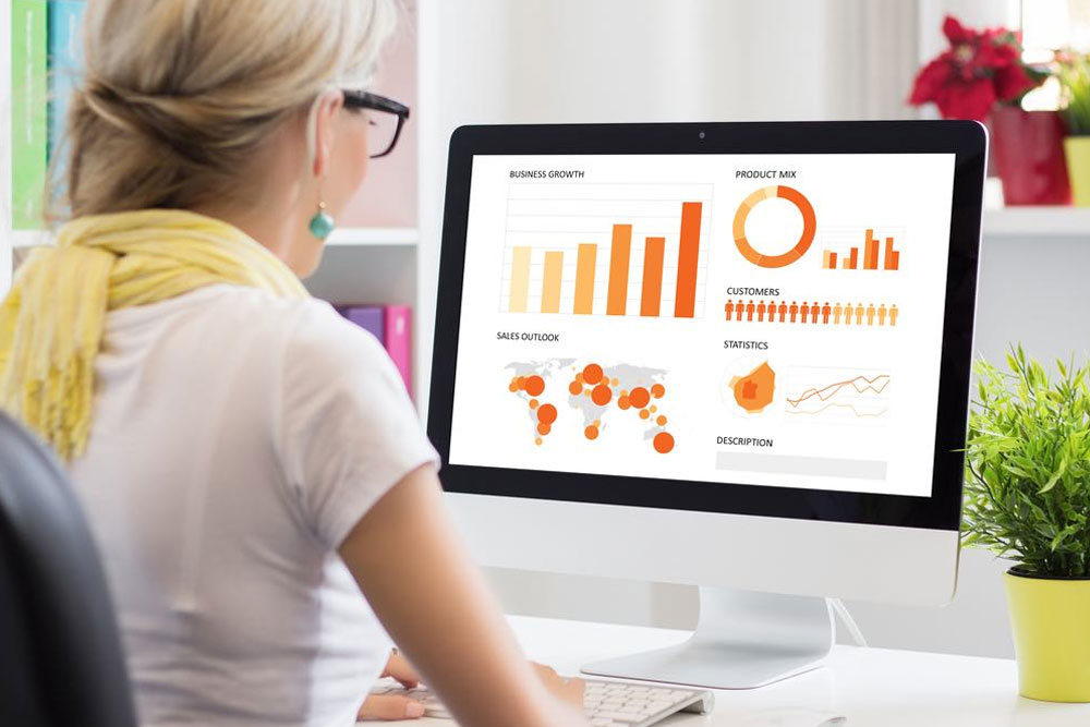Displaying data, analytics, and allowing customers to check on their own progress