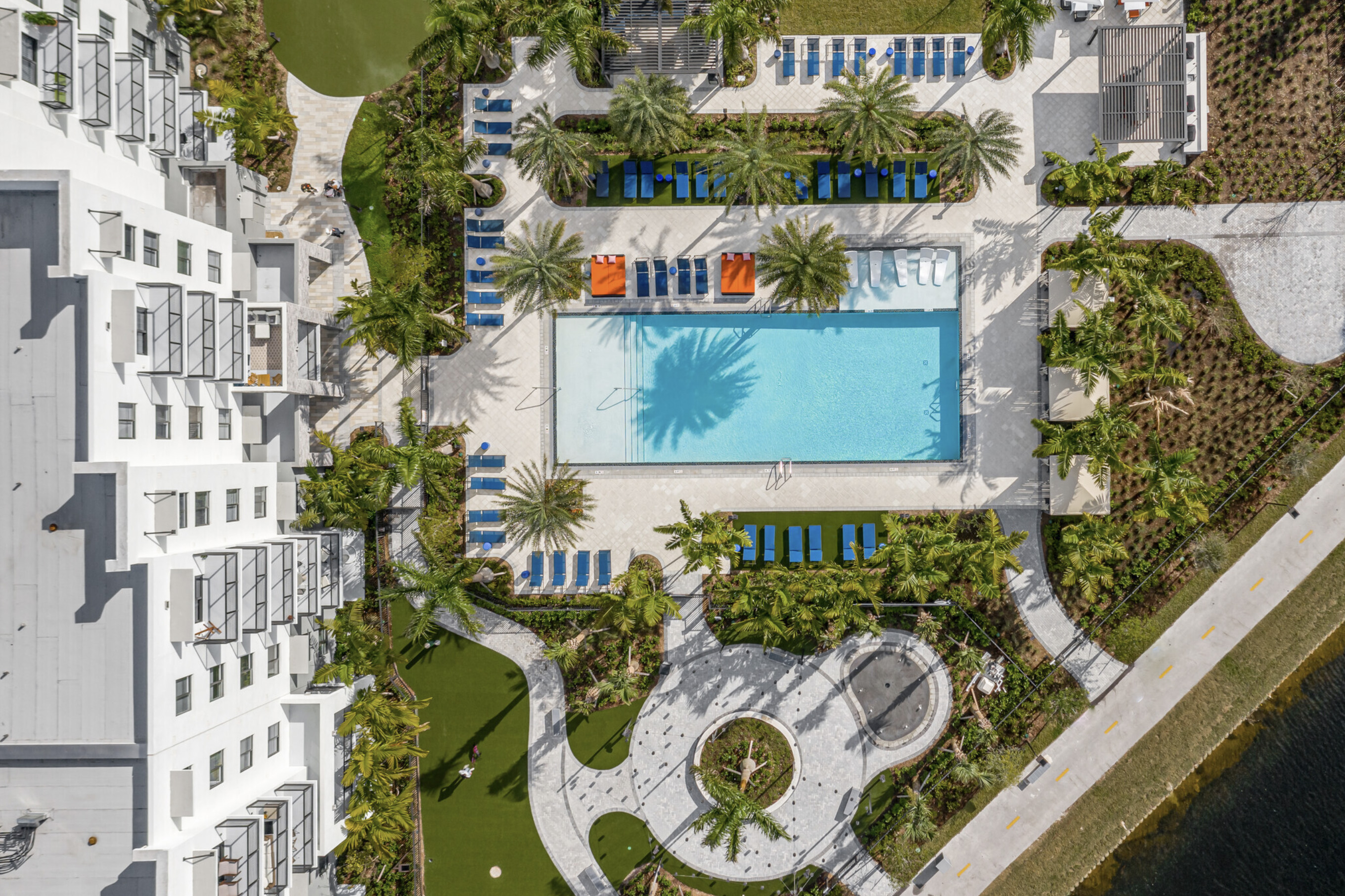 Sky view of Sanctuary doral pool and amenities