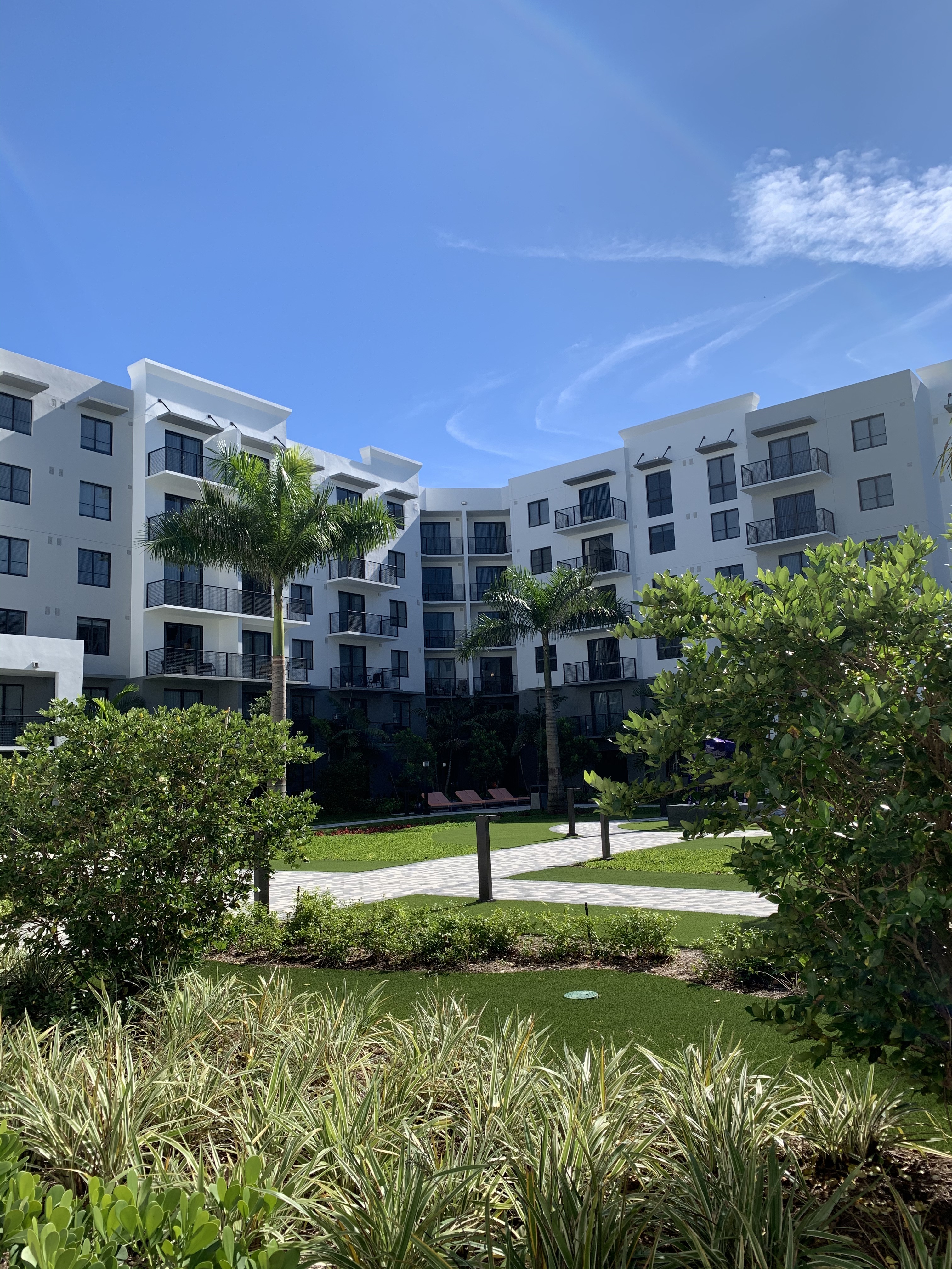 Garden in the courtyard in Sancutary Doral