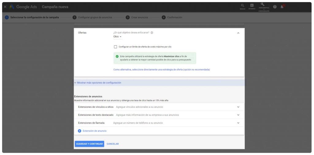 Extensión de la camapaña