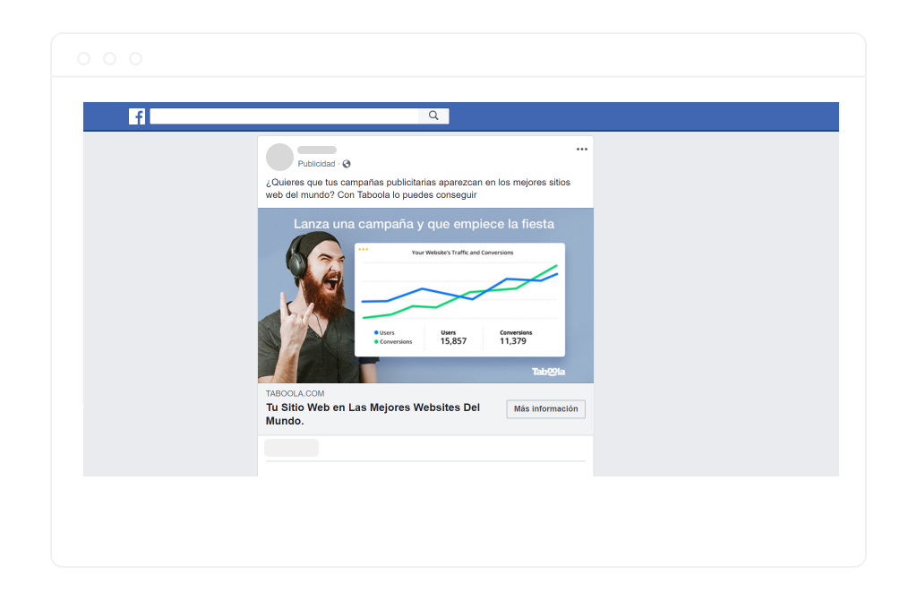 Publicidad estilo post (imagen, texto, call to action)