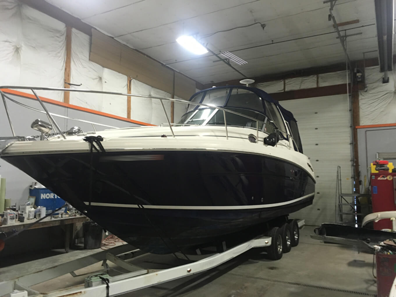 Rinker boat after repairs.