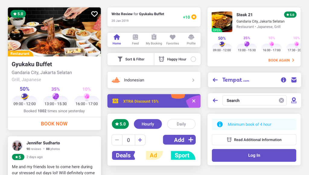 tempat.com design system and components