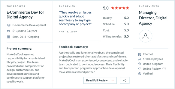 a client review