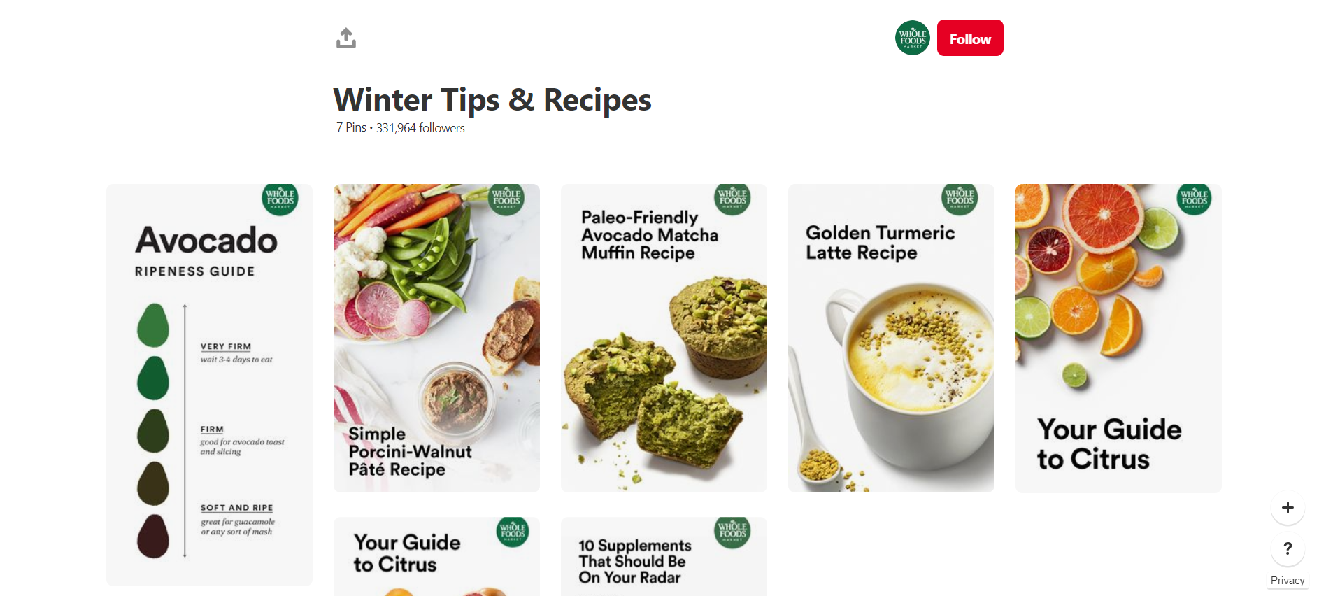 Whole Foods Market - one of the most beautiful food profiles on Pinterest