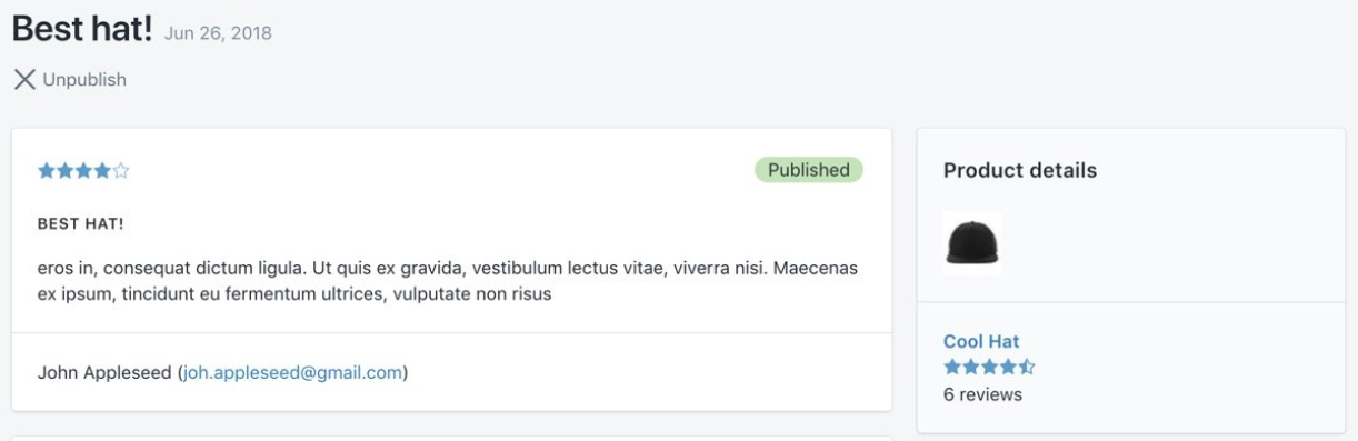 Product Reviews is one of the best review apps at Shopify