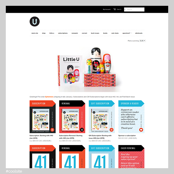 Uppercase is a cool books and journals store