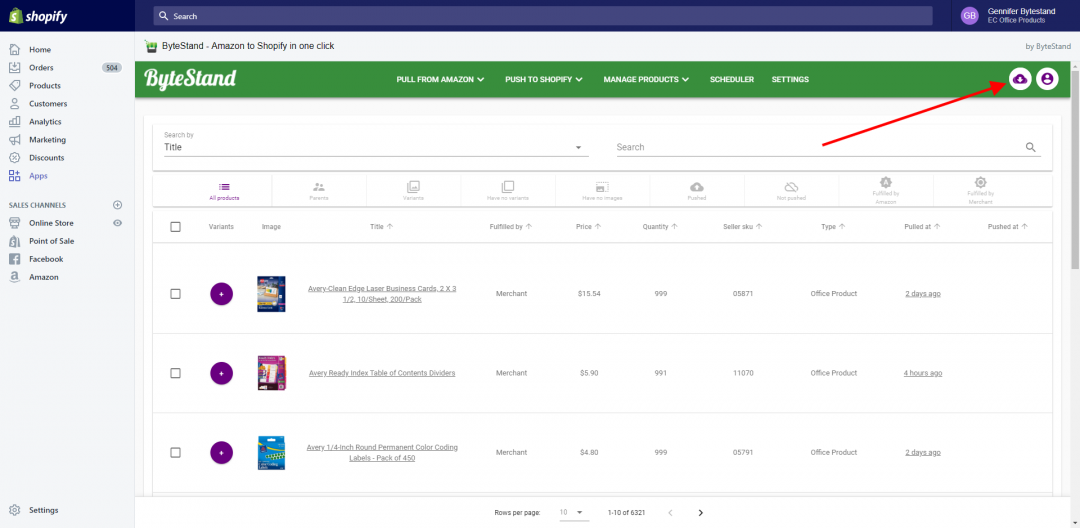 how to transfer products from Amazon to your online Shopify store using ByteStand