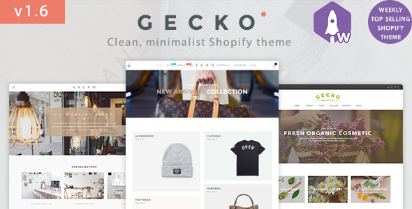 The first great Shopify template - Gecko