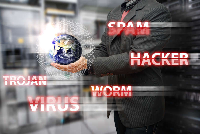 Spam, hacker, trojan, worm en virus