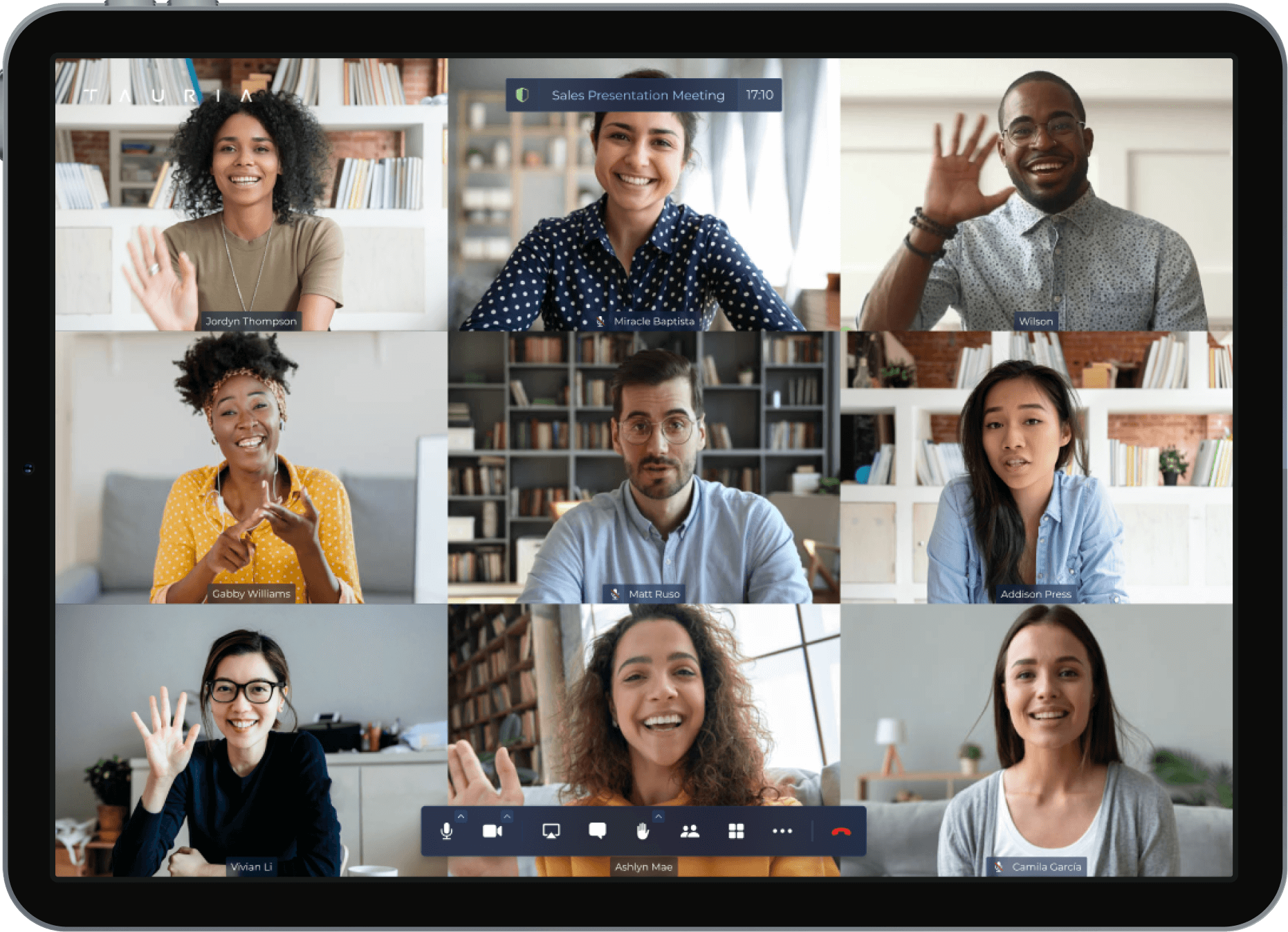 iPad with Tauria Video Call Interface