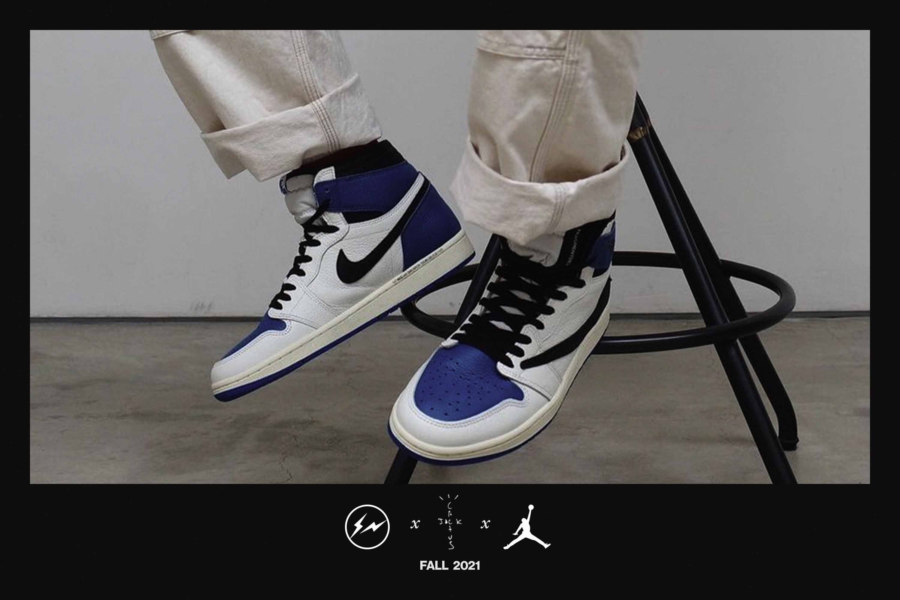 New Images Of The Fragment X Travis Scott X Air Jordan 1 High Surface