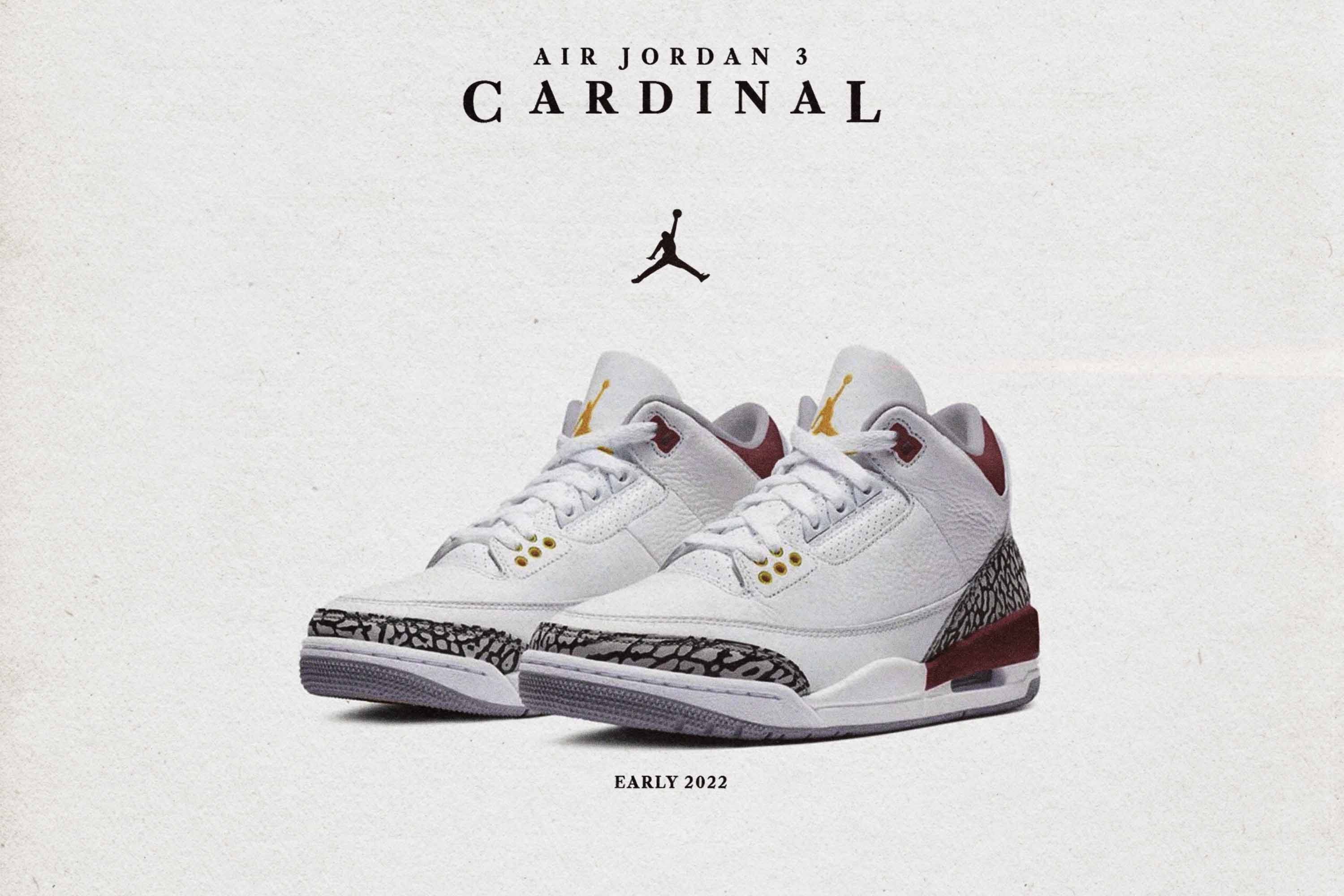 jordan 3 cardinal 2022