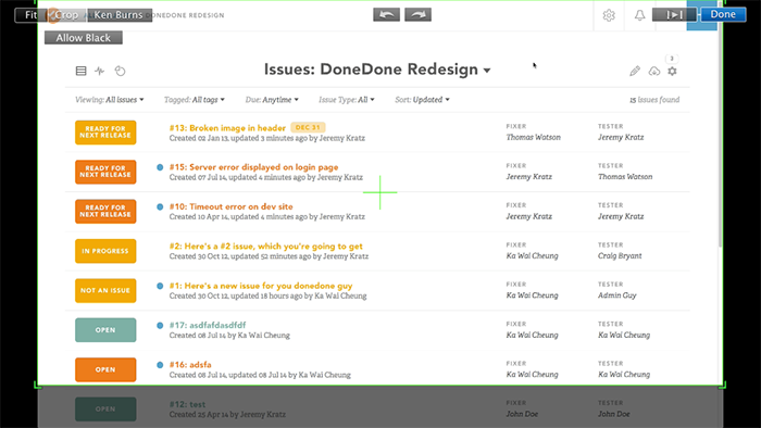 Cropping a 16:10 video to 16:9
