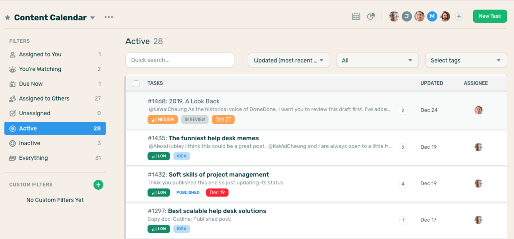 A sneak peek of our new project listing page.