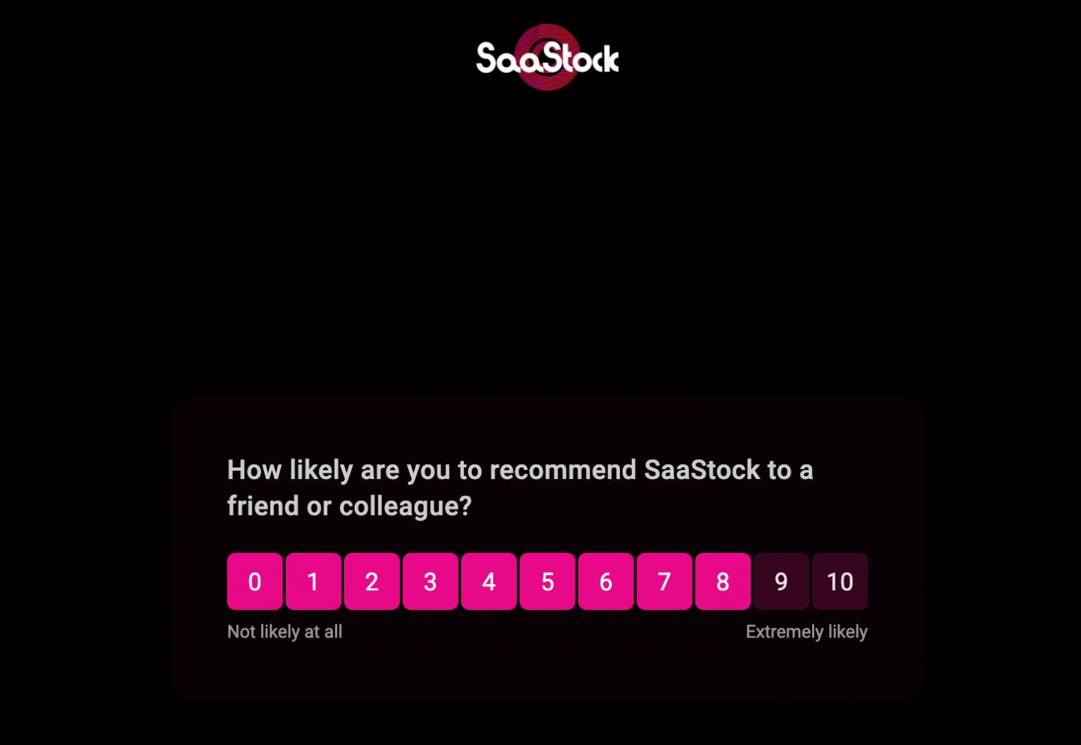 Screenshot of Net Promoter Score