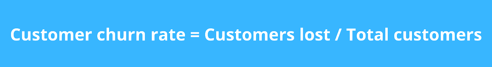 Equation for customer churn rate