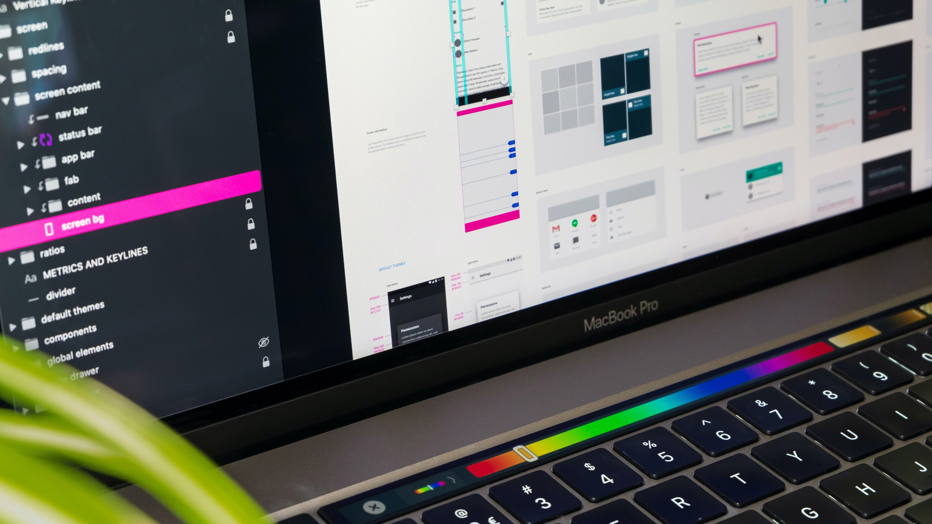 Macbook Screen With Website Wireframes