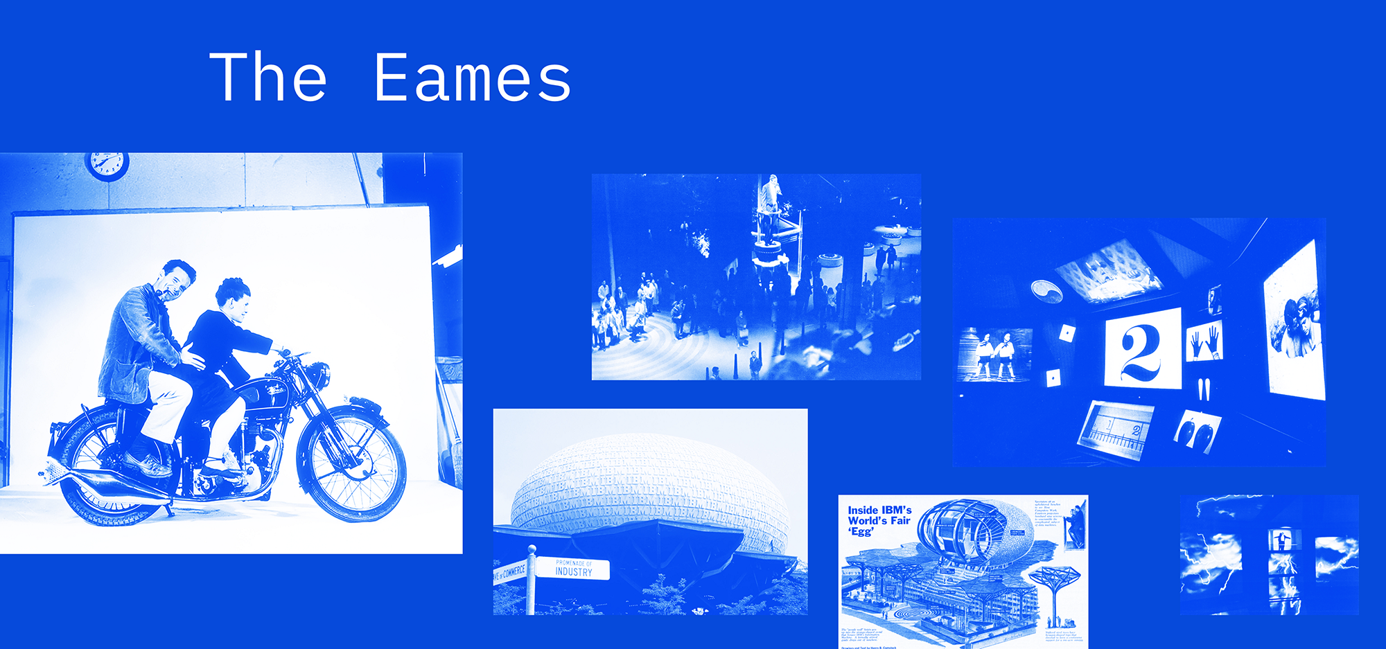 Photos of the Eames design work at the World's Fair