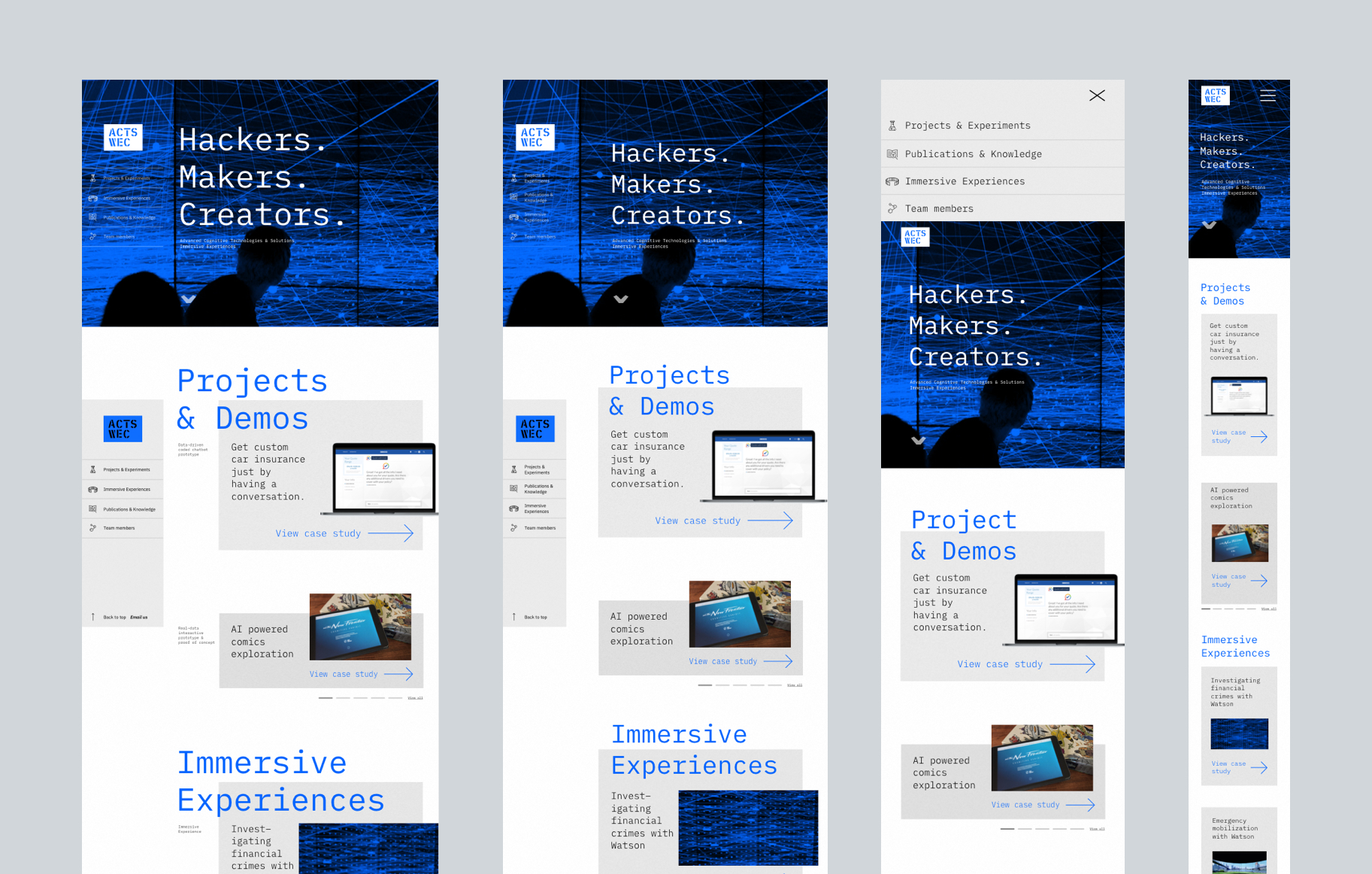 Home page design.