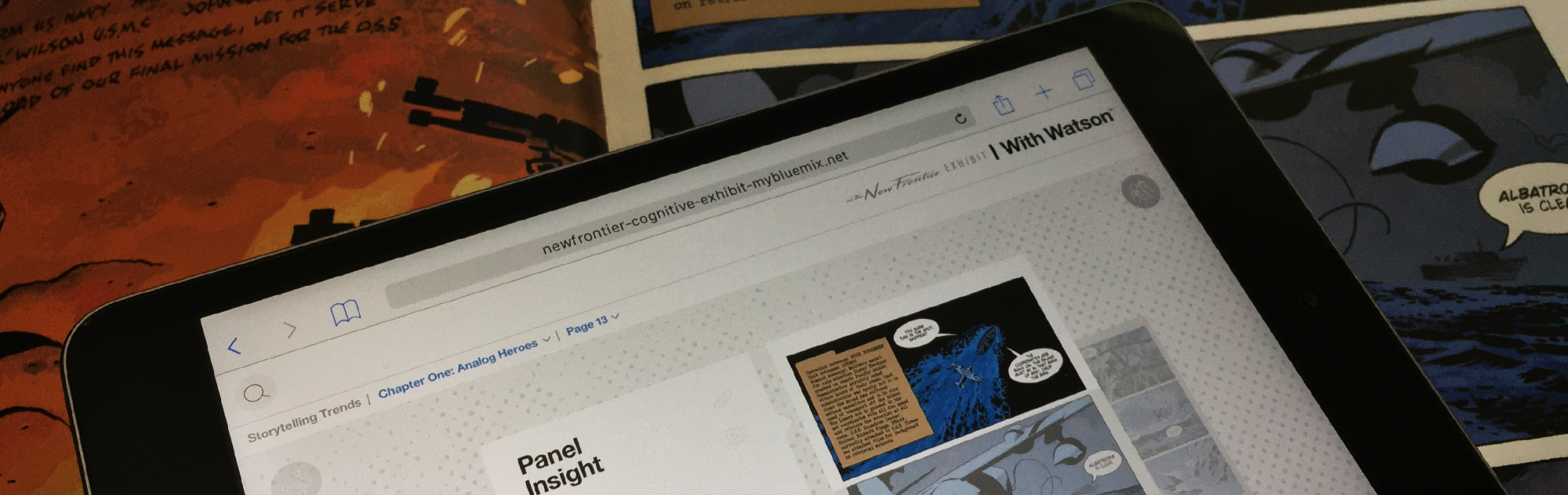 A second screen experience that allows the user to rely on Watson to guide them as a curator throughout the story.