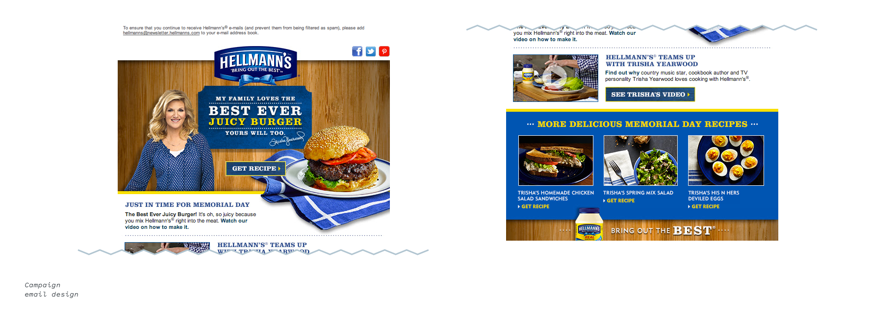 Campaign email design