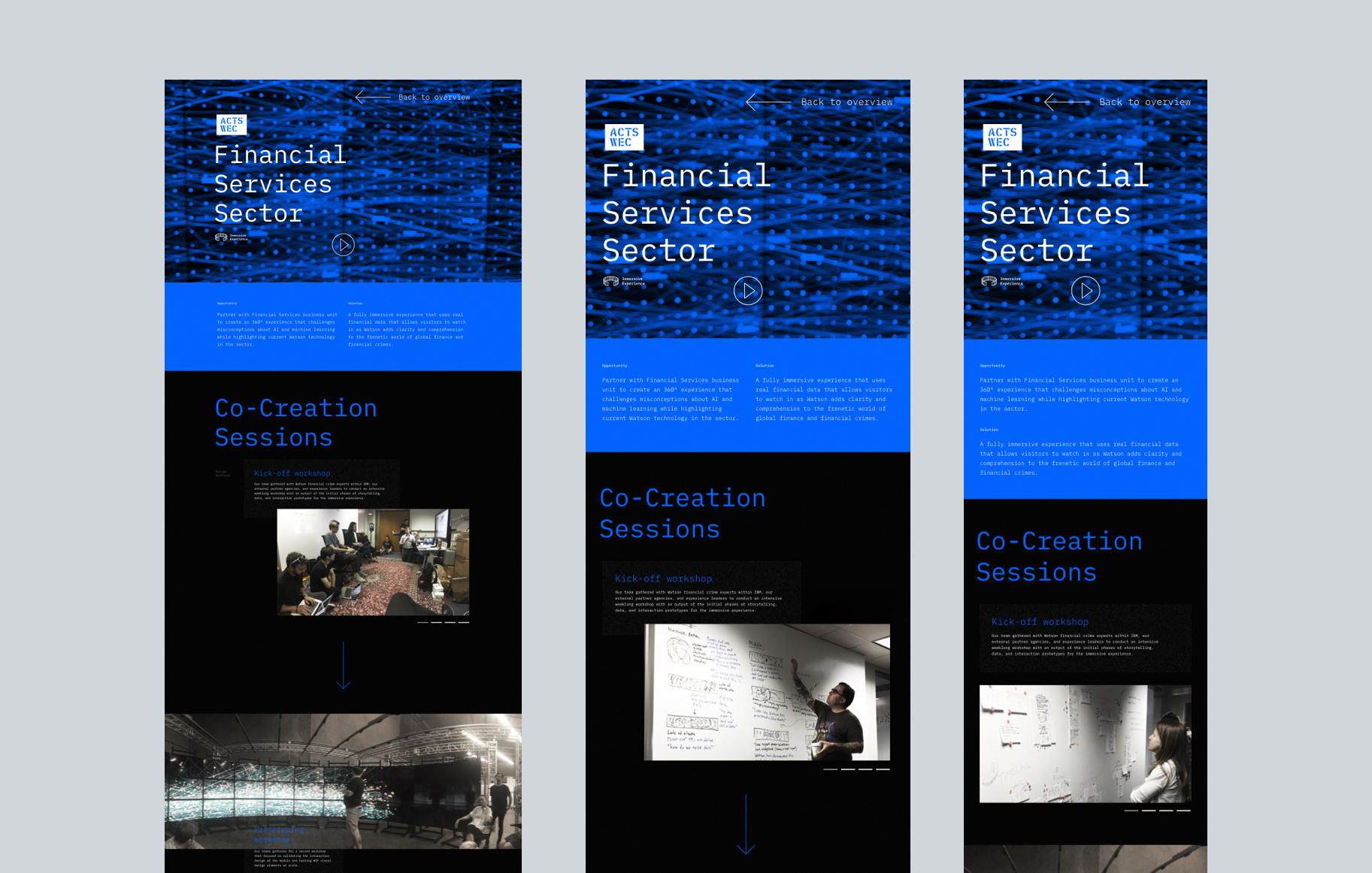 Case study web page design.