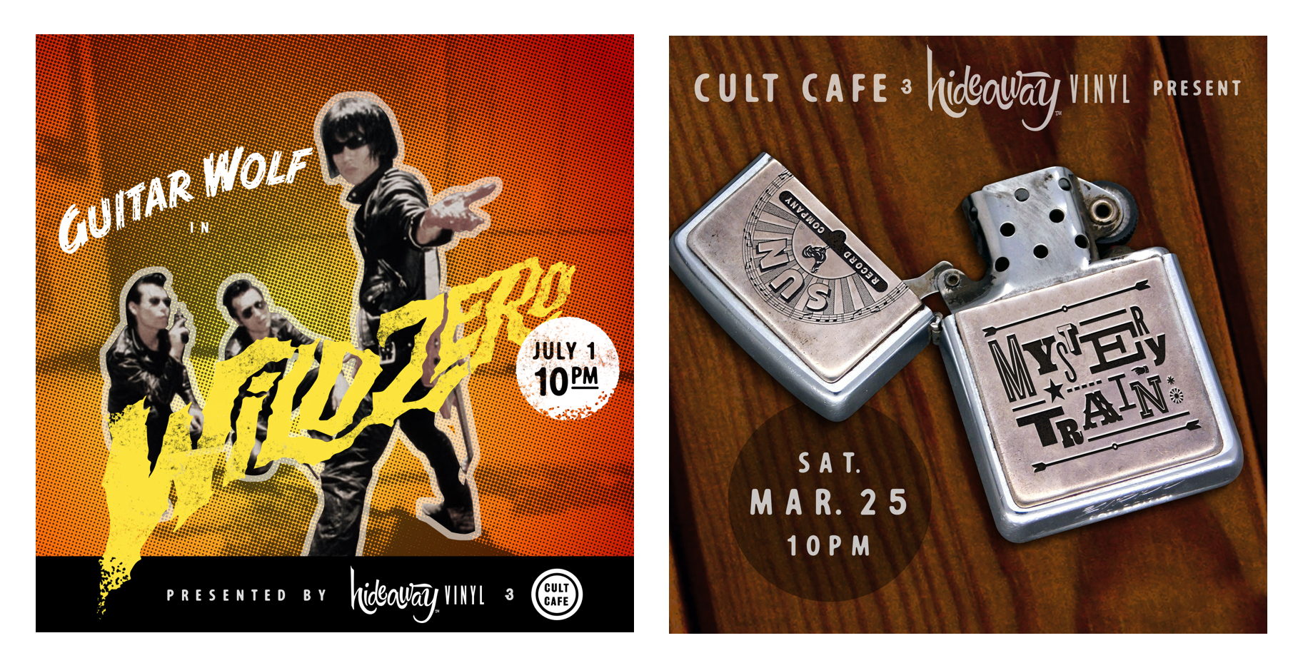 Movie sponsor advertising for Hideaway Vinyl