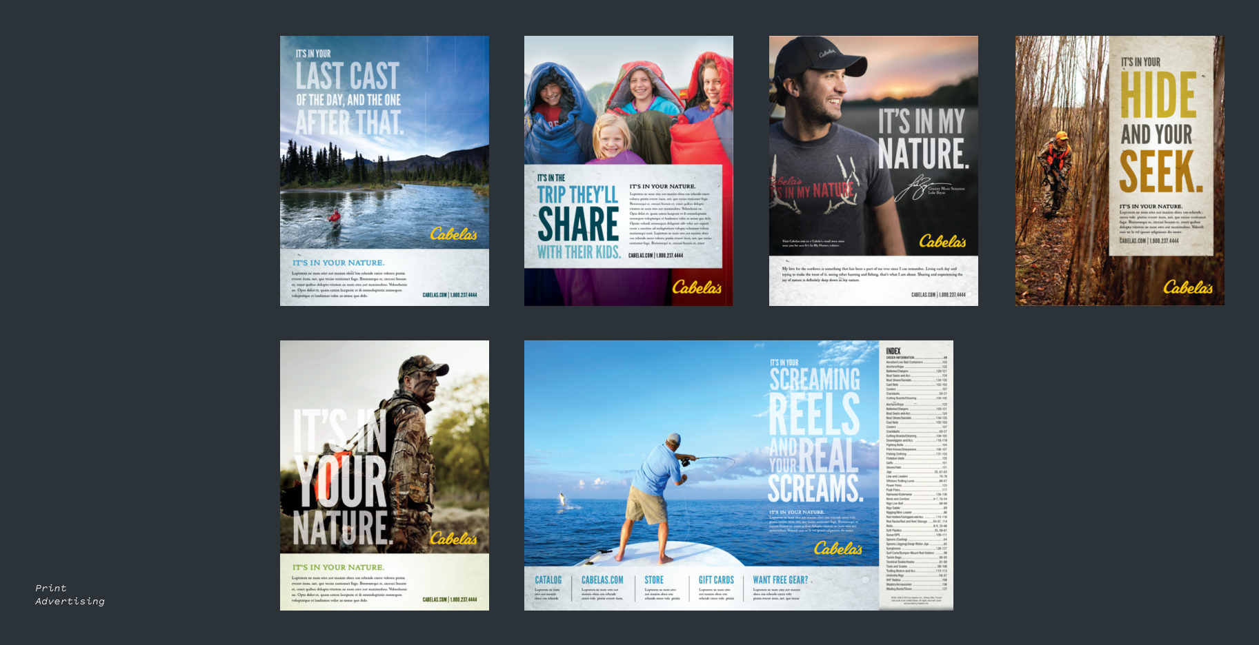 Cabela's advertising design